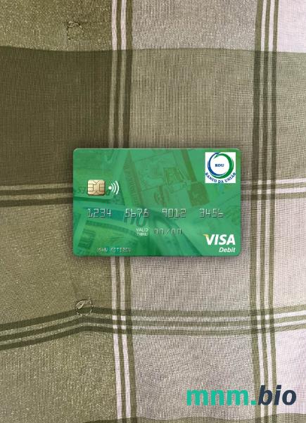 Guinea Bissau Banco Da Uniao visa obciążyć card wygląd fotograficzny skan PSD + zdjęcie